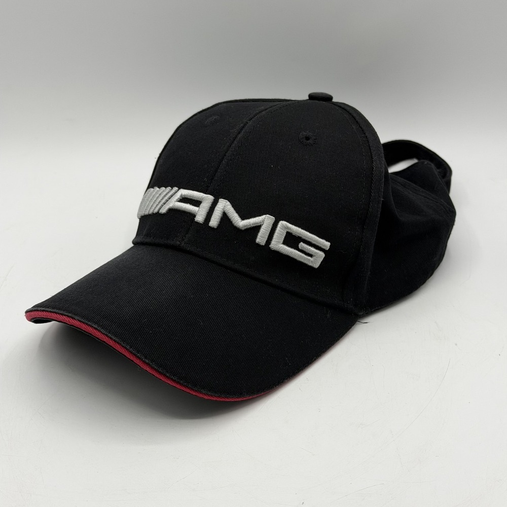 Mercedes-AMG Baseball Cap Adjustable Black Red Embroidered AMG Logo Small